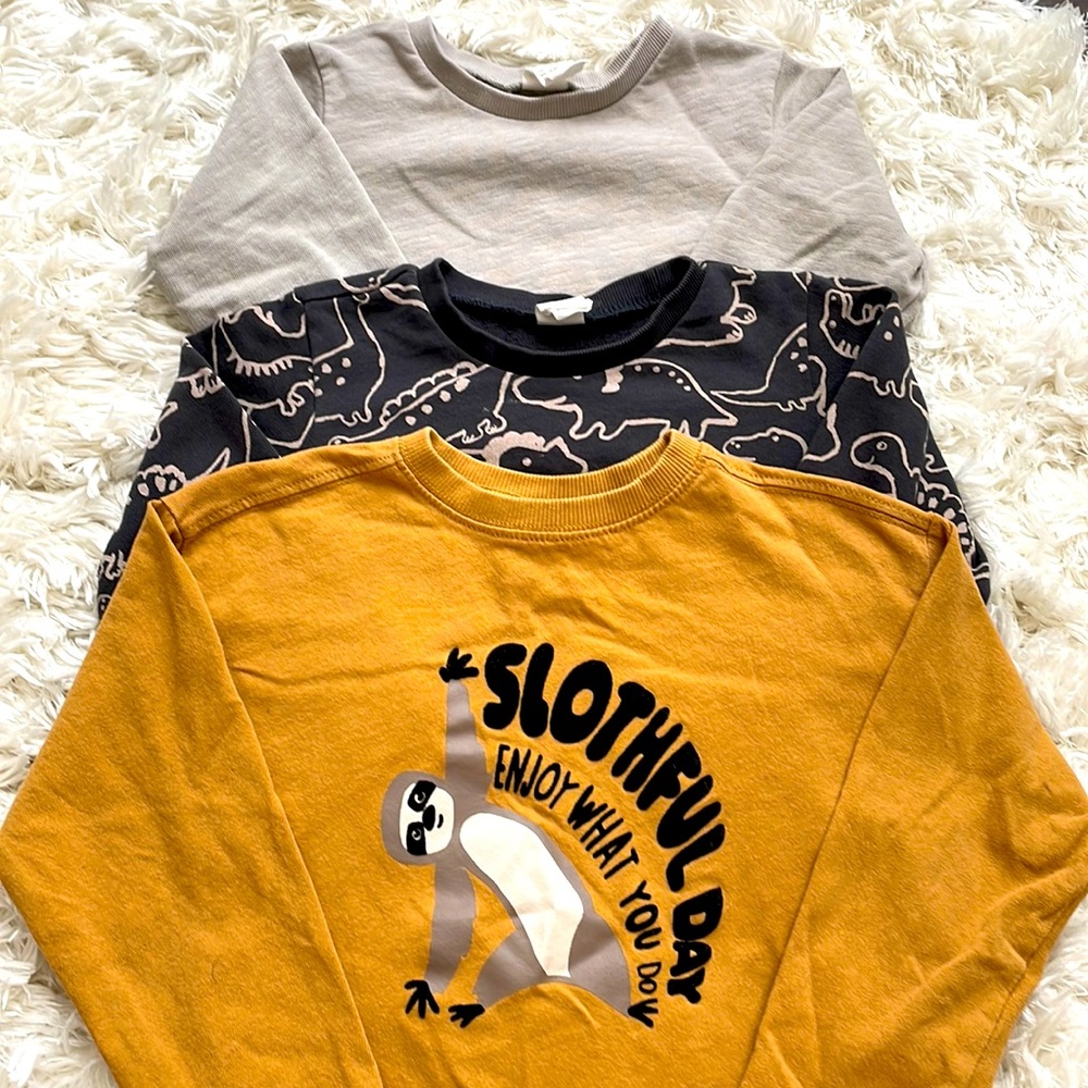 3-pack long sleeve shirts - Zara and H&M